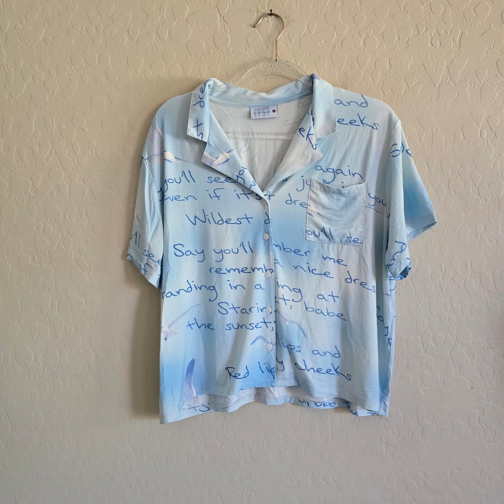 Taylor Swift 1989 Taylor's Version Pajama Top "Wildest Dreams" Large